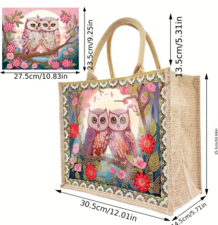 Preview: Diamond Painting Tragetasche Eule